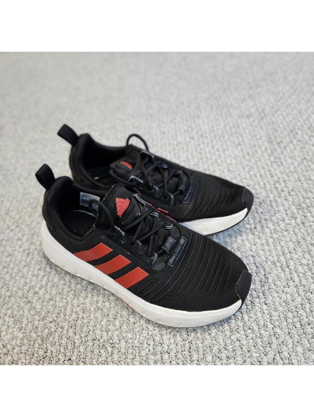 Adidas Swift Run 23 Men's Black and Red Running Shoes Size 8